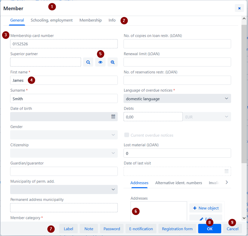 Member Data Editor Member Data Editor