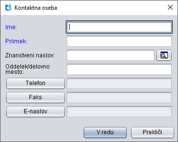 Urejevalnik Kontaktna oseba