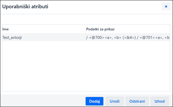Uporabniški atributi