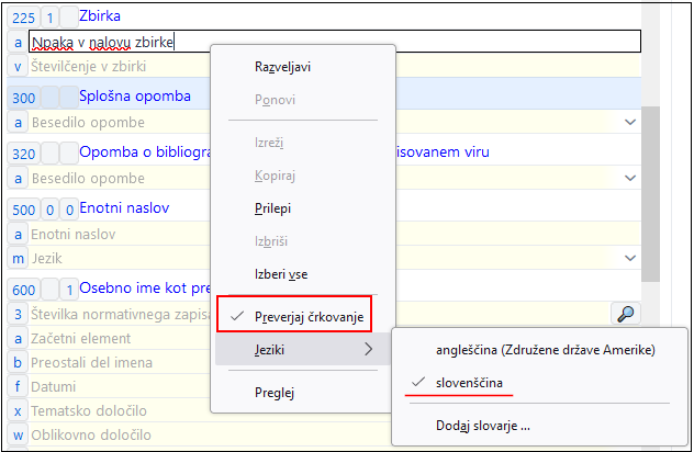 Preverjanje črkovanja v brskalniku Firefox