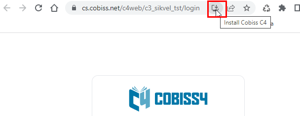 Kreiranje bljižnice za prijavo v COBISS4