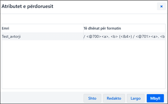 Atributet e përdoruesit