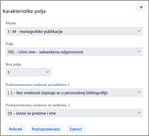 Karakteristike polja