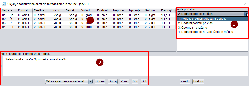 Prozor Uređivanje podataka na obrascima za reverse i račune Prozor Uređivanje podataka na obrascima za reverse i račune