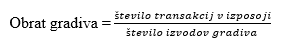 Formula za određivanje obrta građe Formula za određivanje obrta građe